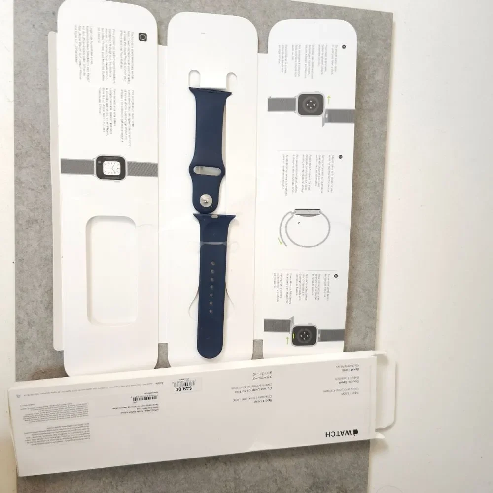 MPLG3AM/A Apple Watch 45mmStorm DEEP NAVY Sport Loop 45mm M/L in Pkg